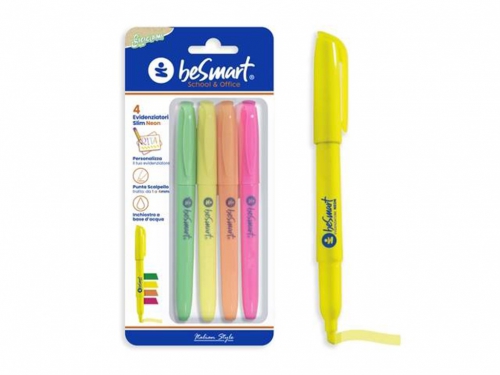 BLISTER 4 EVIDENZIATORI SLIM NEON