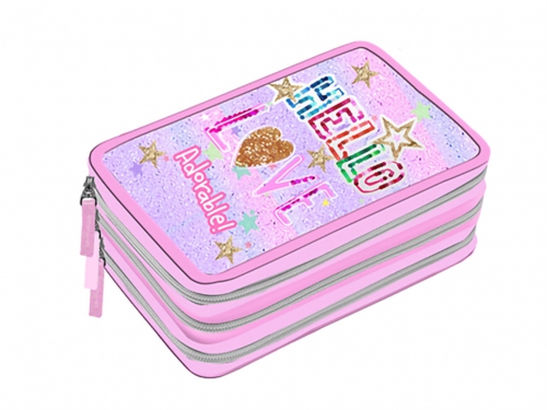ASTUCCIO 3ZIP PLAYTOY GLITTER 1004P3276