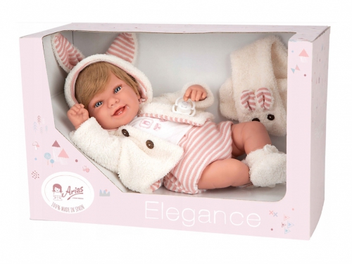 BAMBOLA ELEGANCE ZOE ROSA C-SCIARPA 45CM
