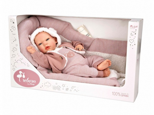 BAMBOLA REBORN ARIAS GADEA ROSA 40CM