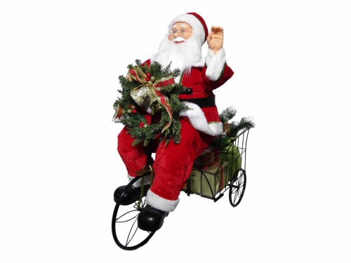 Babbo Natale 80 Cm.Babbo Natale Con Il Triciclo Cm 80 K D