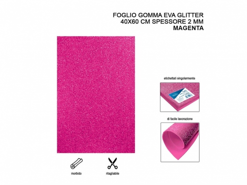 FOGLIO GOMMA EVA 40X60 MAGENTA