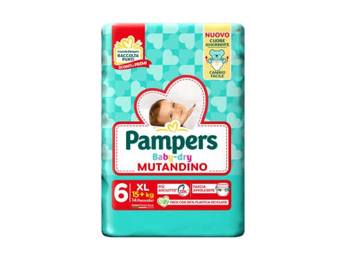 PAMPERS BABYDRY MUTANDINO XL TG.6 NEW